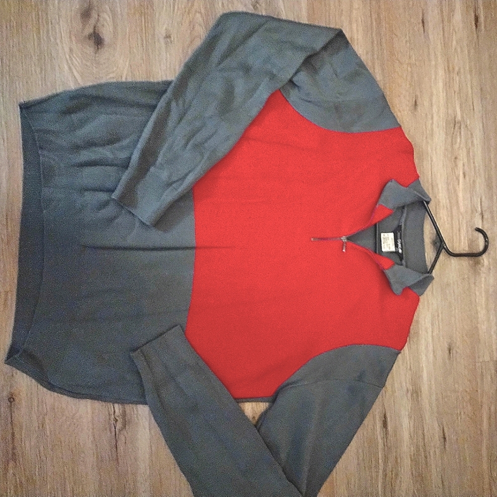 Diesel Style Lab zippered men's pullover sweater sz XL -red/gray